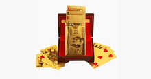 Load image into Gallery viewer, 24K Gold-Plated Playing Cards with Optional Case - FREE SHIP DEALS