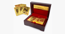 Load image into Gallery viewer, 24K Gold-Plated Playing Cards with Optional Case - FREE SHIP DEALS
