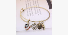 Load image into Gallery viewer, Patriot Love Charm Bangle
