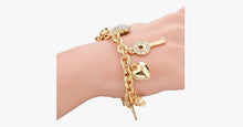 Load image into Gallery viewer, Heart Beetle Charm Bracelet - FREE SHIP DEALS