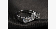 Load image into Gallery viewer, Platinum Plated Heart Curve Ring