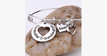 Load image into Gallery viewer, Grandmother Love Granddaughter Charm Bangle - FREE SHIP DEALS