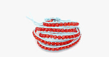 Load image into Gallery viewer, Red Gem Wrap Bracelet