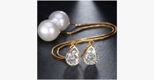 Load image into Gallery viewer, Water Drop Austrian Crystal Long Earrings - FREE SHIP DEALS