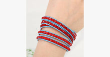 Load image into Gallery viewer, Red Gem Wrap Bracelet
