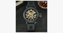 Load image into Gallery viewer, Black Silicone Strap Mechanical Watch - FREE SHIP DEALS
