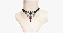 Load image into Gallery viewer, Violet Rose Black Lace Choker - FREE SHIP DEALS
