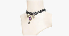 Load image into Gallery viewer, Violet Rose Black Lace Choker - FREE SHIP DEALS