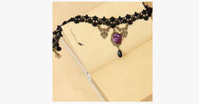 Load image into Gallery viewer, Violet Rose Black Lace Choker - FREE SHIP DEALS
