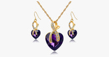 Load image into Gallery viewer, Crystal Gem Heart Necklace Set - FREE SHIP DEALS