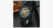 Load image into Gallery viewer, Black Silicone Strap Mechanical Watch - FREE SHIP DEALS