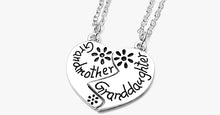 Load image into Gallery viewer, Love Heart Grandmother Granddaughter Pendant Necklace - FREE SHIP DEALS
