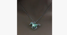 Load image into Gallery viewer, Glow In The Dark Running Horse Necklace - FREE SHIP DEALS