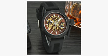 Load image into Gallery viewer, Black Silicone Strap Mechanical Watch - FREE SHIP DEALS