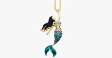 Load image into Gallery viewer, Mermaid Blue Rhinestone Pendant