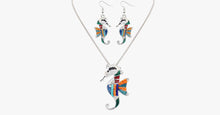 Load image into Gallery viewer, Seahorse With Wings Hippie Pendant Set