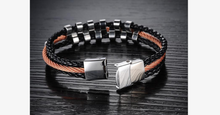 Load image into Gallery viewer, Rough Tracks Stainless Steel Men's Bracelet