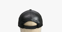 Load image into Gallery viewer, Black Leather Adjustable Baseball Cap - FREE SHIP DEALS