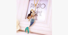 Load image into Gallery viewer, Mermaid Blue Rhinestone Pendant