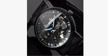 Load image into Gallery viewer, Men's Black Skeleton Wrist Watch