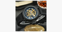 Load image into Gallery viewer, Black Silicone Strap Mechanical Watch - FREE SHIP DEALS