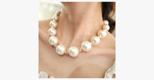 Load image into Gallery viewer, Big Pearl Statement Necklace - FREE SHIP DEALS