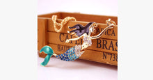 Load image into Gallery viewer, Mermaid Blue Rhinestone Pendant