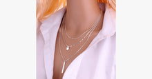 Load image into Gallery viewer, Sequin Pendant Layered Necklace