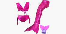 Load image into Gallery viewer, Girls' Mermaid Swimwear Set (4-Piece)