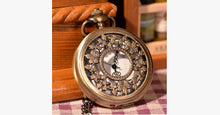 Load image into Gallery viewer, Gold Forest Half Hunter Pocket Watch - FREE SHIP DEALS