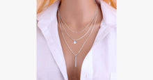 Load image into Gallery viewer, Sequin Pendant Layered Necklace