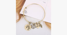 Load image into Gallery viewer, Paw Print Charm Bangle