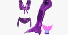 Load image into Gallery viewer, Girls' Mermaid Swimwear Set (4-Piece)