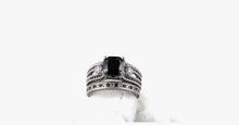 Load image into Gallery viewer, Black Agate Square Ring - FREE SHIP DEALS