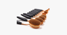 Load image into Gallery viewer, Black and Gold Oval Brush Set - FREE SHIP DEALS
