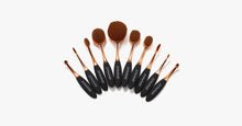 Load image into Gallery viewer, Black and Gold Oval Brush Set - FREE SHIP DEALS