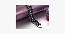 Load image into Gallery viewer, Black Strip Stainless Steel Bracelet - FREE SHIP DEALS