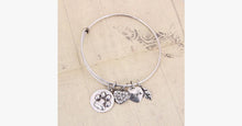 Load image into Gallery viewer, Paw Print Charm Bangle