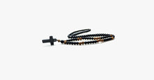 Load image into Gallery viewer, Black Cross Stone Wood Bead Necklace - FREE SHIP DEALS