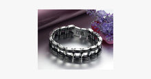 Load image into Gallery viewer, Black Strip Stainless Steel Bracelet - FREE SHIP DEALS