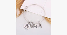 Load image into Gallery viewer, Paw Print Charm Bangle