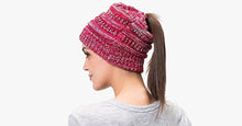 Load image into Gallery viewer, Soft Knit Ponytail Beanie