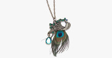Load image into Gallery viewer, Peacock Feather Pendant