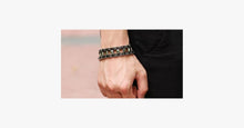 Load image into Gallery viewer, Black Strip Stainless Steel Bracelet - FREE SHIP DEALS