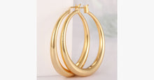 Load image into Gallery viewer, Solid Gold French Lock Hoops