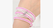 Load image into Gallery viewer, Pink Ribbon Wrap Bracelet