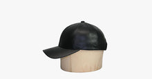 Load image into Gallery viewer, Black Leather Adjustable Baseball Cap - FREE SHIP DEALS