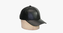 Load image into Gallery viewer, Black Leather Adjustable Baseball Cap - FREE SHIP DEALS