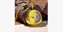 Load image into Gallery viewer, Gold Half Hunter Pocket Watch - FREE SHIP DEALS