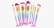 Load image into Gallery viewer, Mermaid Tail Rainbow Brush Set